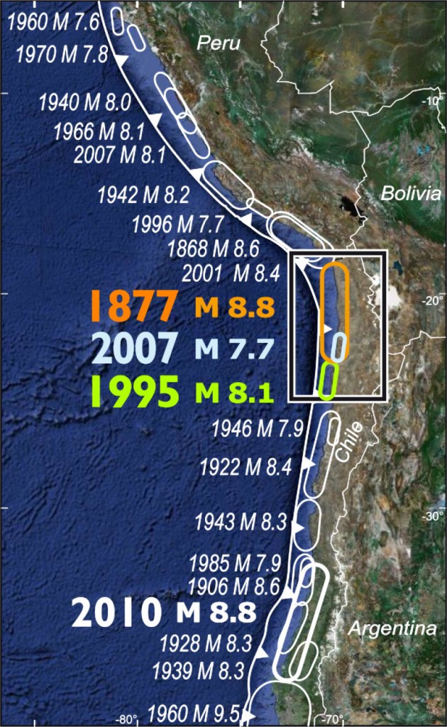Earthquake history of Chile. Credit: Manuela Dziggel, GFZ